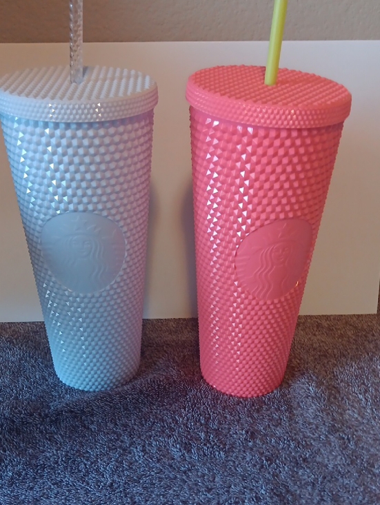 Starbucks Other - Starbucks Studded Tumbler Pair - Pink & Iridescent